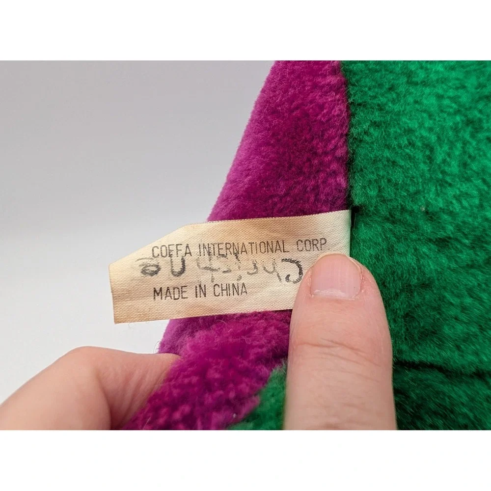 Goffa Purple Green Dinosaur Plush Yellow‎ Bow Tie 12  inch
